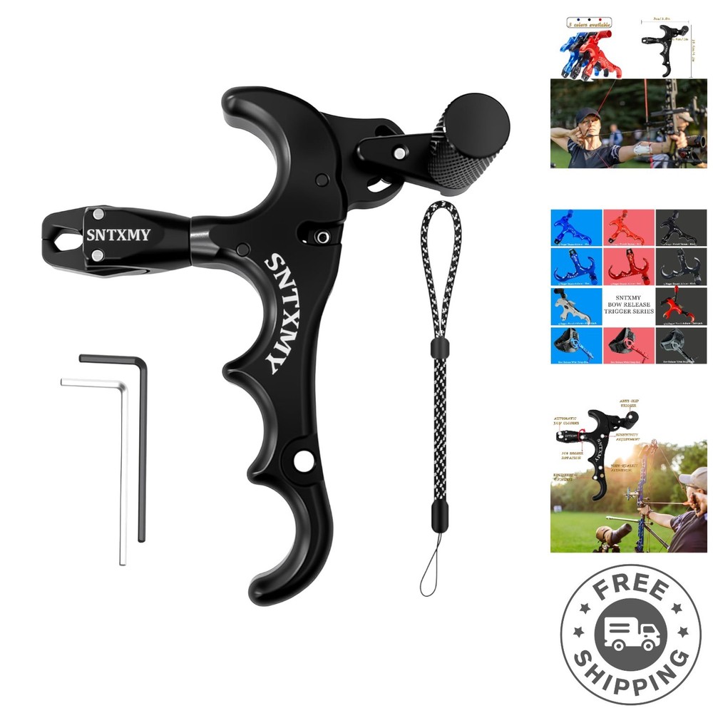360° Rotatable Aluminum Thumb Release for Compound Bow - Adjustable Sensitivity