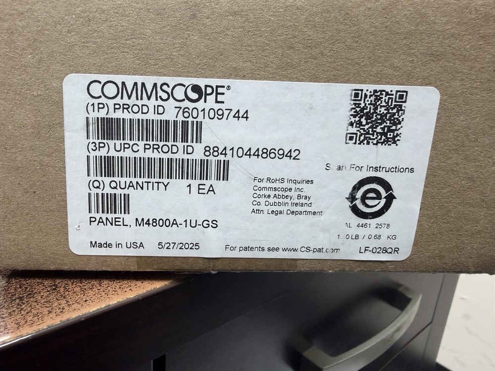 760109744 (Commscope) M4800 1U Angled Modular Empty Panel, 48 port