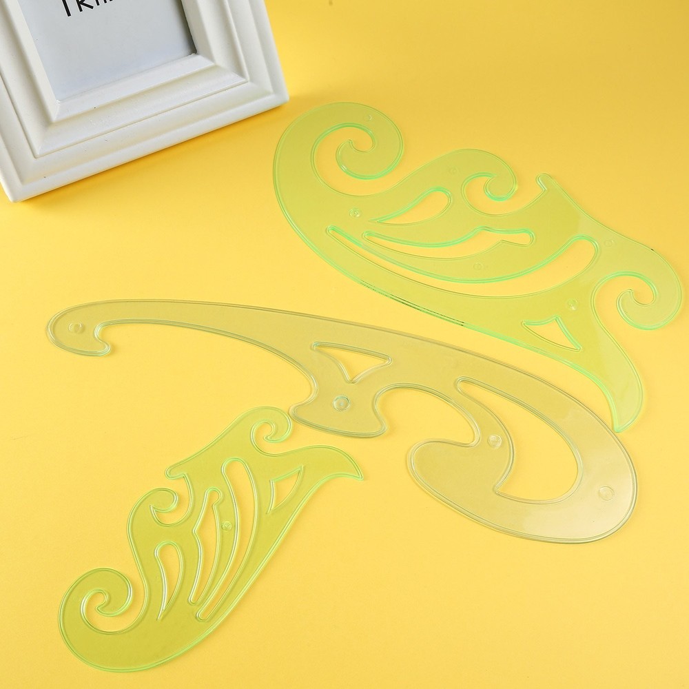 6 Pieces Plastic French Curve Ruler Multi-Function Comic Template Tool Set