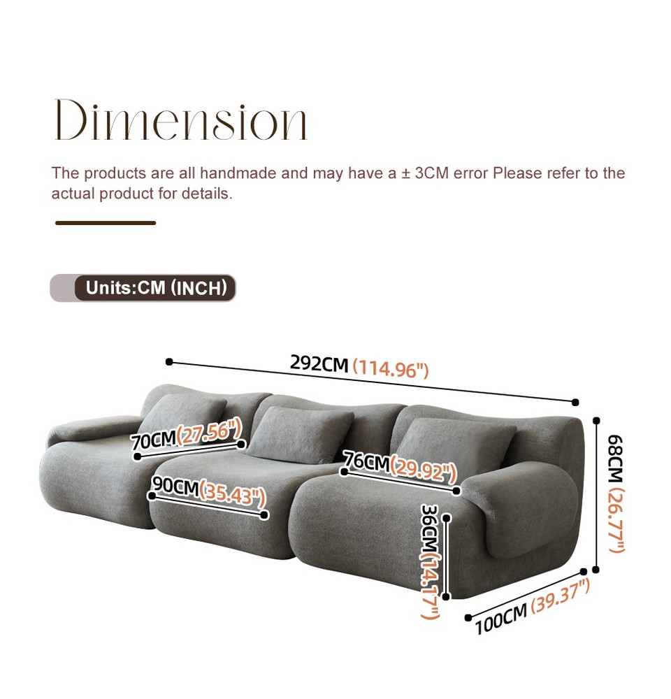 Modular Sectional Sofa, Compressed Sectional Sofa Modern Minimalist Style Couch,