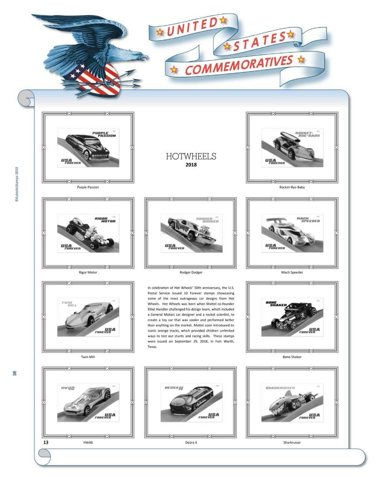 2018 U.S. Commemorative Singles COMPLETE Supplement (White Ace Alternative)