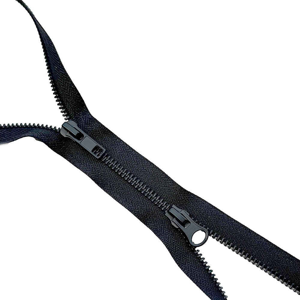 Jacket Zipper #5 Black Oxide Metal Two-Way Medium Weight Separating (4" - 36")
