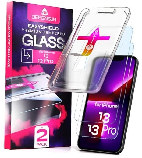 Screen Protector for iPhone 13/13 Pro (2Pack), Easy for iPhone 13 / 13 Pro