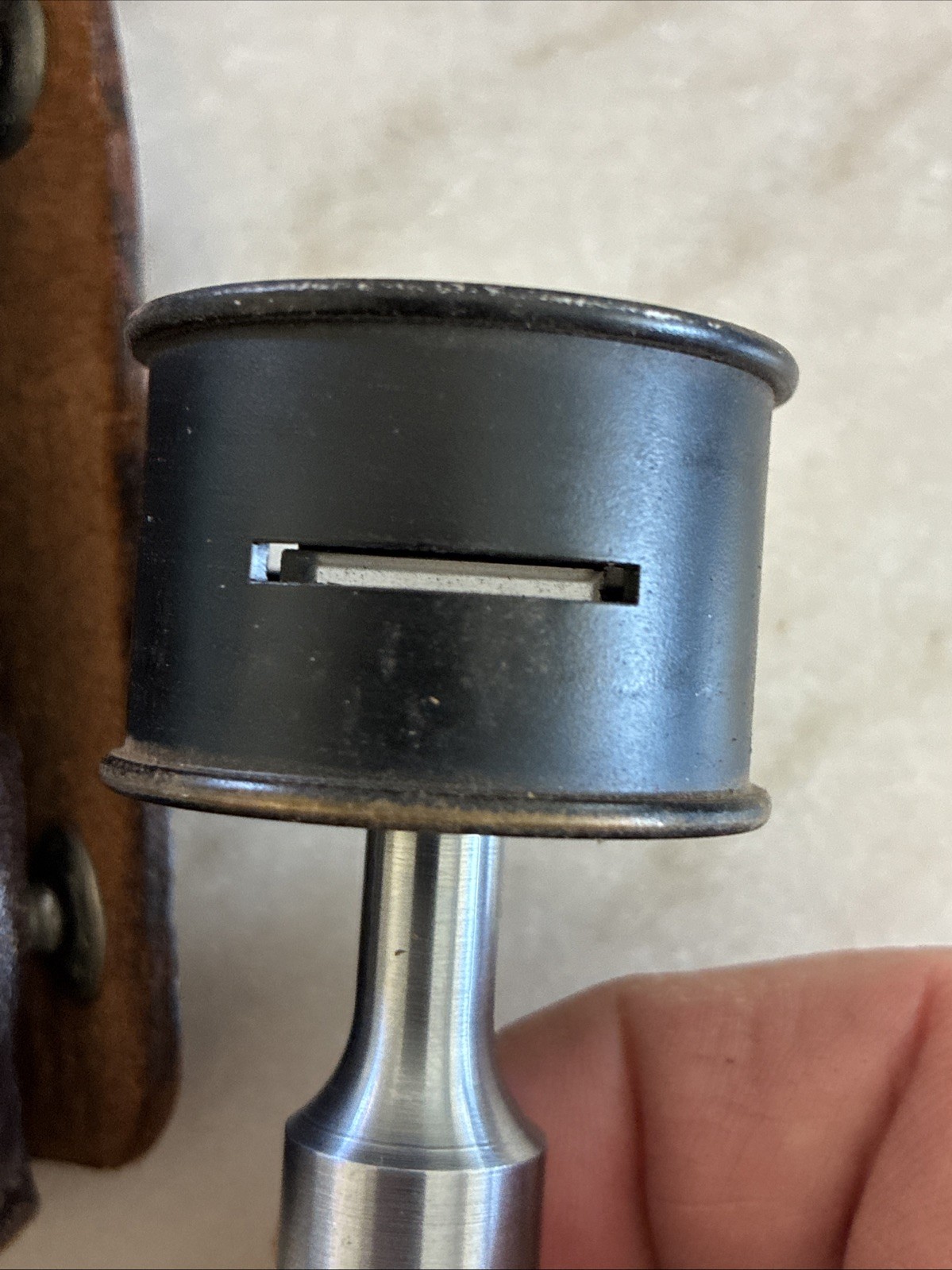 Antique Keuffel & Esser (K&E) Double Right Angle Prism W/ Leather Case USED Cond