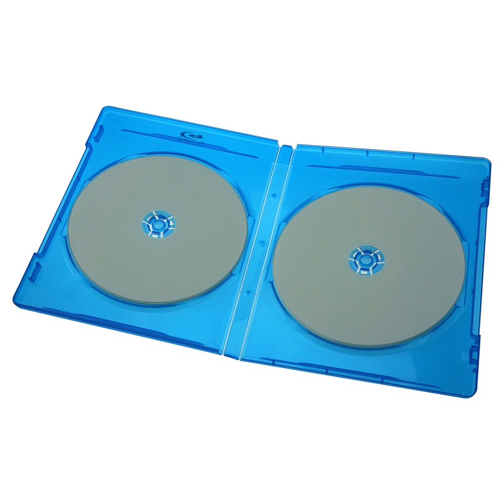 10 Pack 11mm DVD CD Empty Case Two Disc Storage Blu-ray Plastic Holder Sleeve