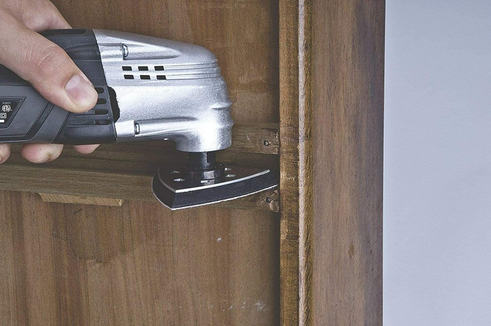 100PCS Triangle Sanding Pads for Oscillating Multi-Tool Hook Loop Sandpaper Disc