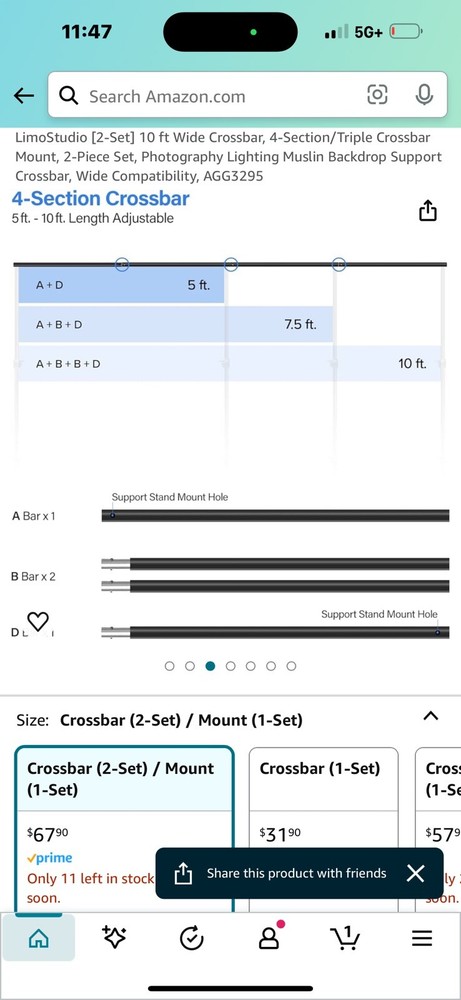 Limo Studio Cross Bar And Mount