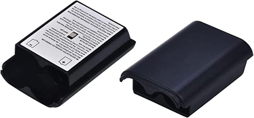 2 Pack Xbox 360 Wireless Controller Battery Covers - Black & White Replacemen...