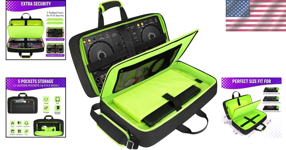 DDJ FLX-4 DJ Controller Bag with Shoulder Strap