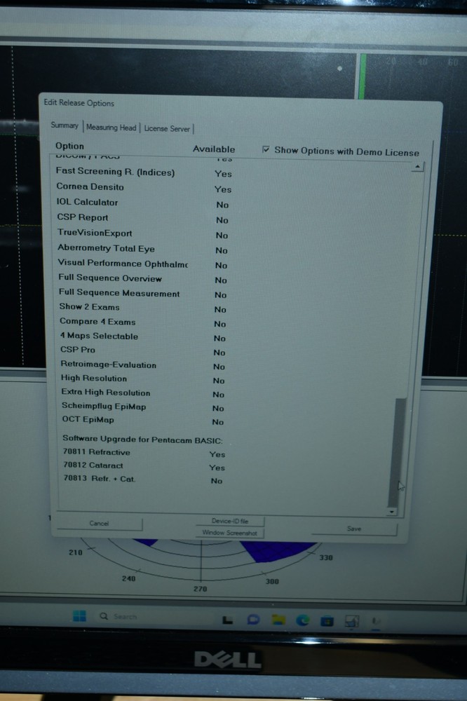 Oculus Pentacam Classic with WIn 11