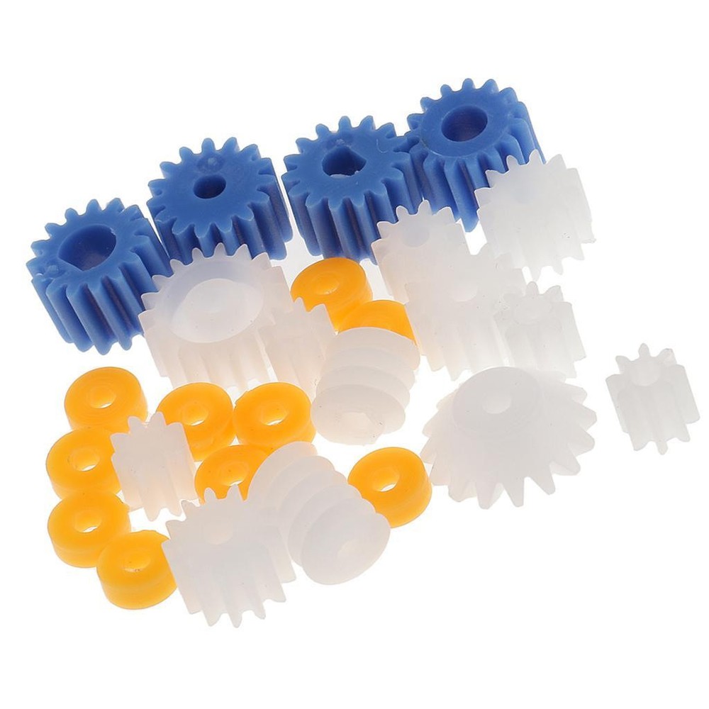 26Pieces Set Assorted Plastic Shaft Worn Gear DIY Kit