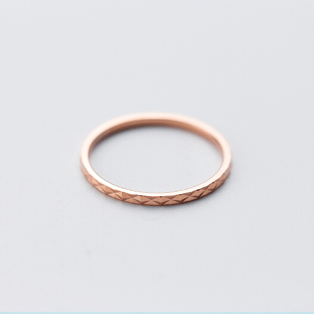 925 Sterling Silver Bling Dainty Thin Band Knuckle Midi Ring Stackable A3226