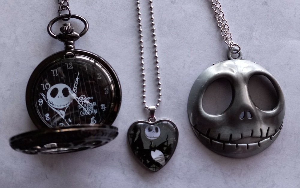Nightmare Before Christmas Jack Face Pendant WATCH & PENDANTS 3 pc. SET