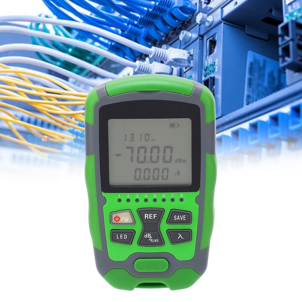 Optical Fiber Power Meter ‑70~+10dbm Digital Display Optic Cable Tester Tool