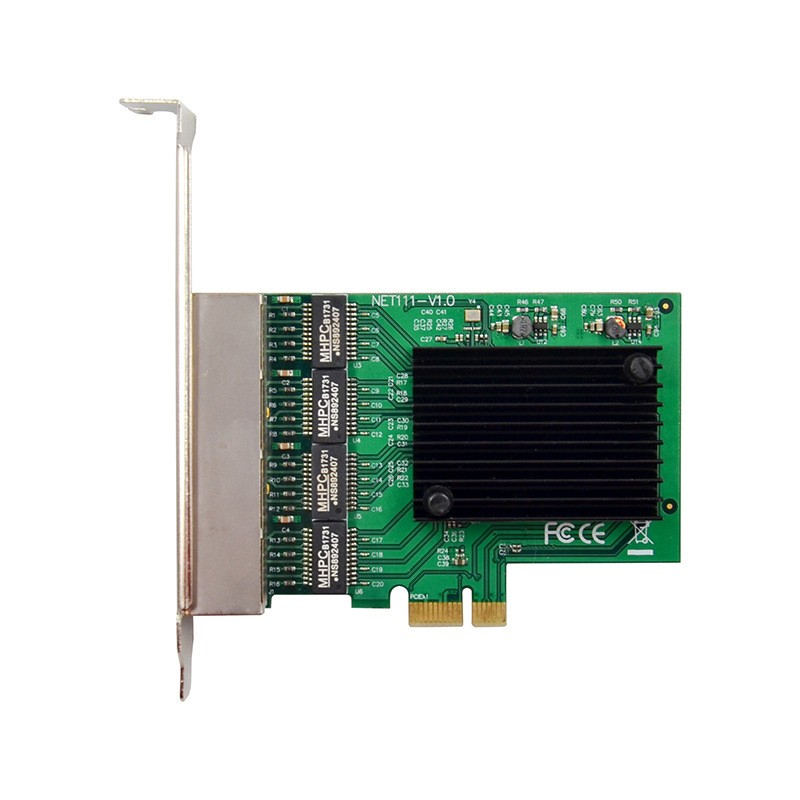 PCIe x1 RTL8111F 4-port Gigabit Ethernet Server Network Interface 100/1000Mbps