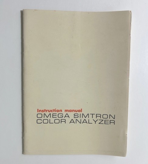 Omega Simtron Color Analyzer Instruction Manual: Original