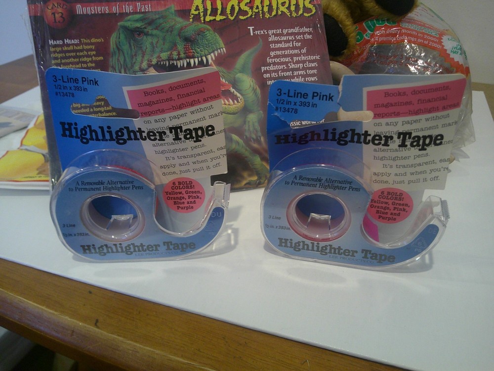 Removable Highlighter Tape 2 - 3-LINE PINK