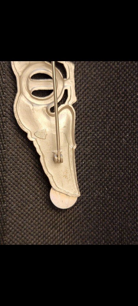 Rare Post- WW2 AAF Technical Observer Wing Badge. Sterling Silver. VG Cond.