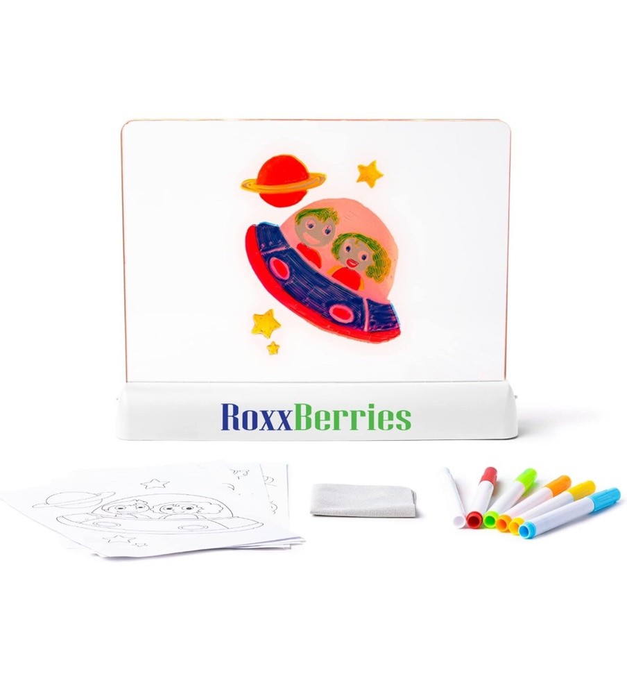 RoxxBerries Lightup Acrylic Drawing Board (White)