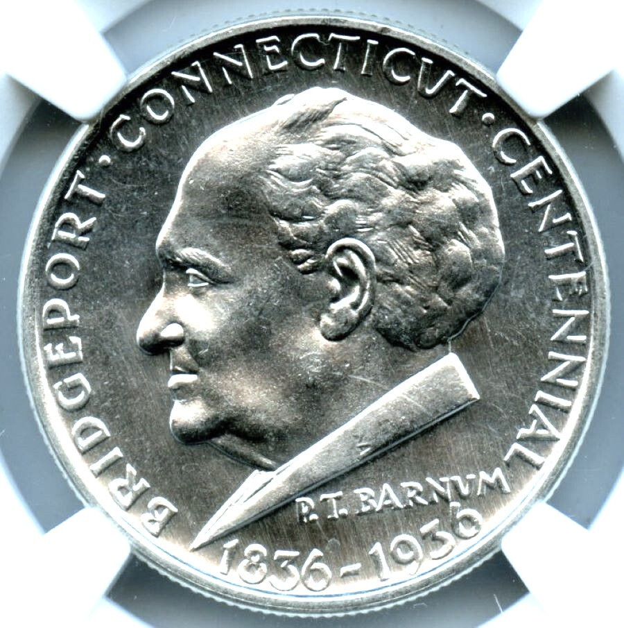 1936 Bridgeport Silver Commemorative, NGC MS65