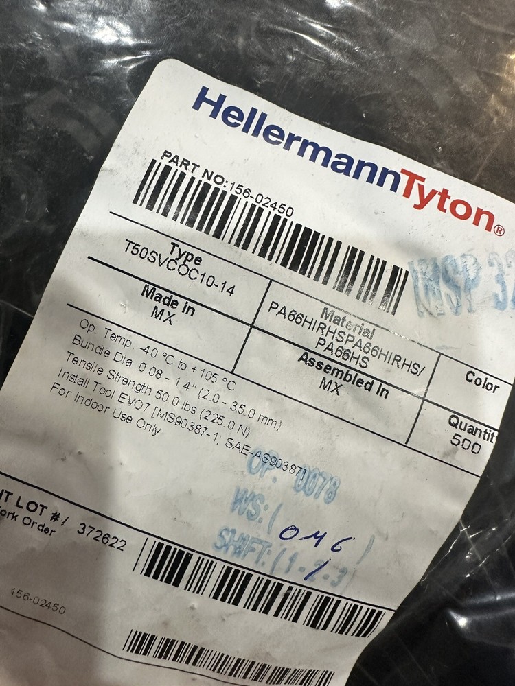 Lot 500 Qty- HellermannTyton 156-02450