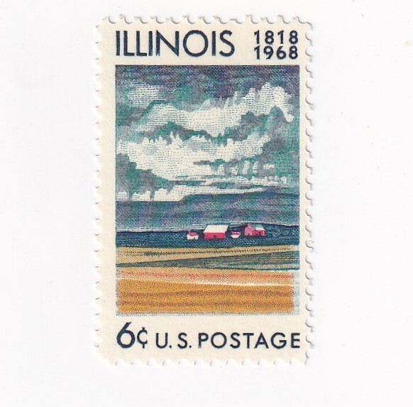 STAMP US SCOTT 1339 "ILLINOIS" 6 CENT 1968 MNH