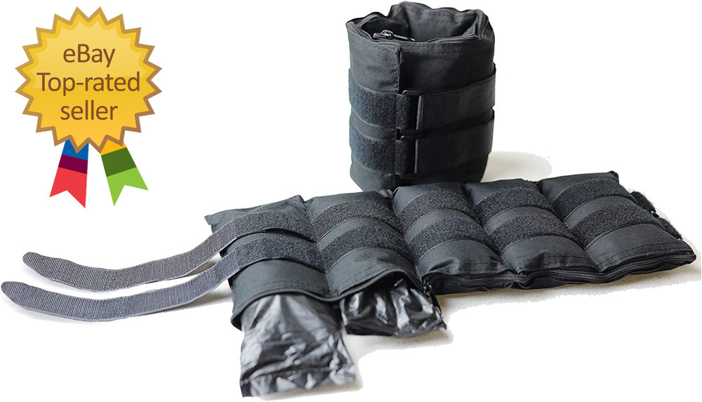 Adjustable Ankle Weights |10-20Lb Pair | Black