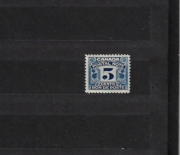 Canada Revenue Stamp POSTAL NOTE van Dam  FPS 7  MINT