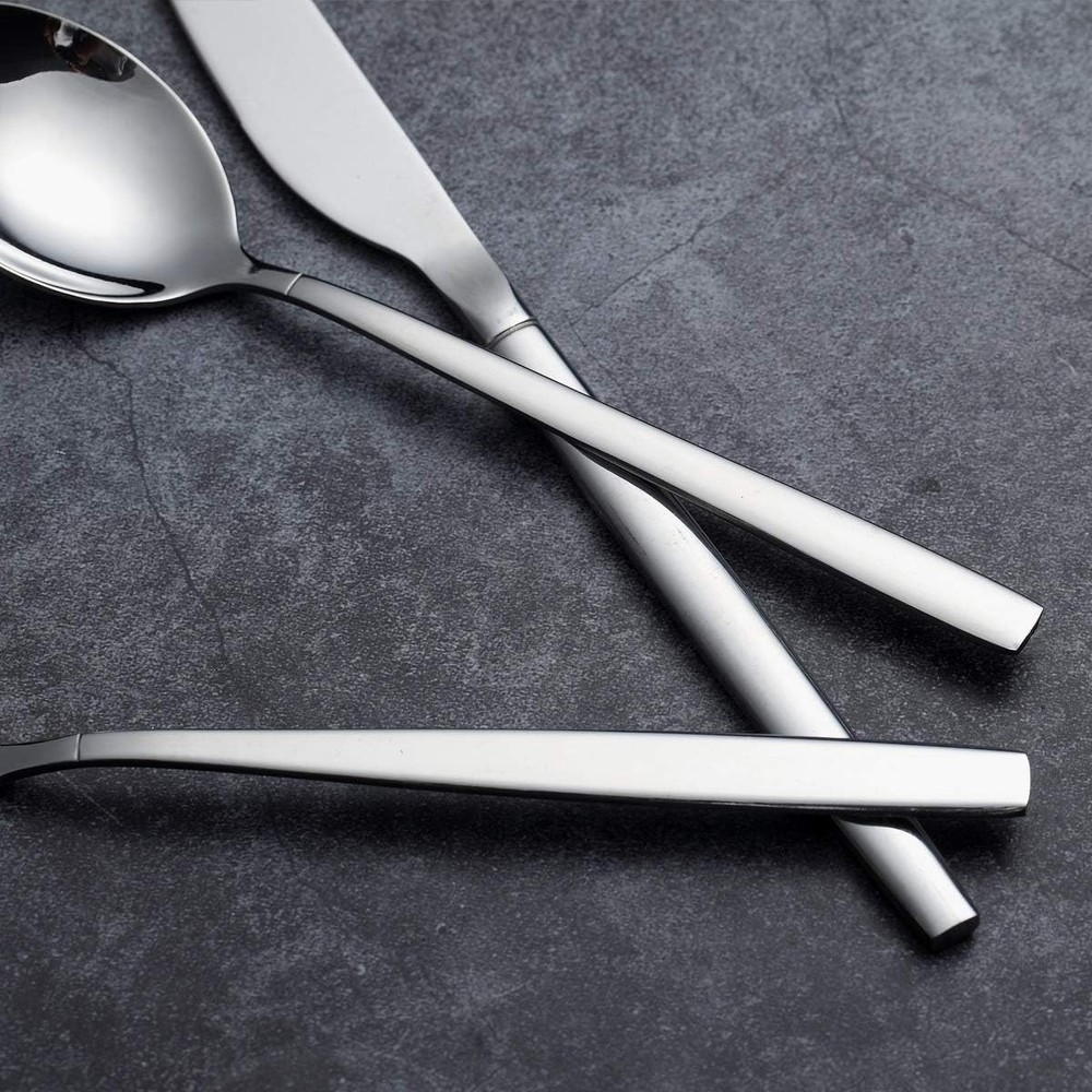 Flatware Set 20 Pieces, Stainless Steel Flatware Set, Silverware Set Service ...