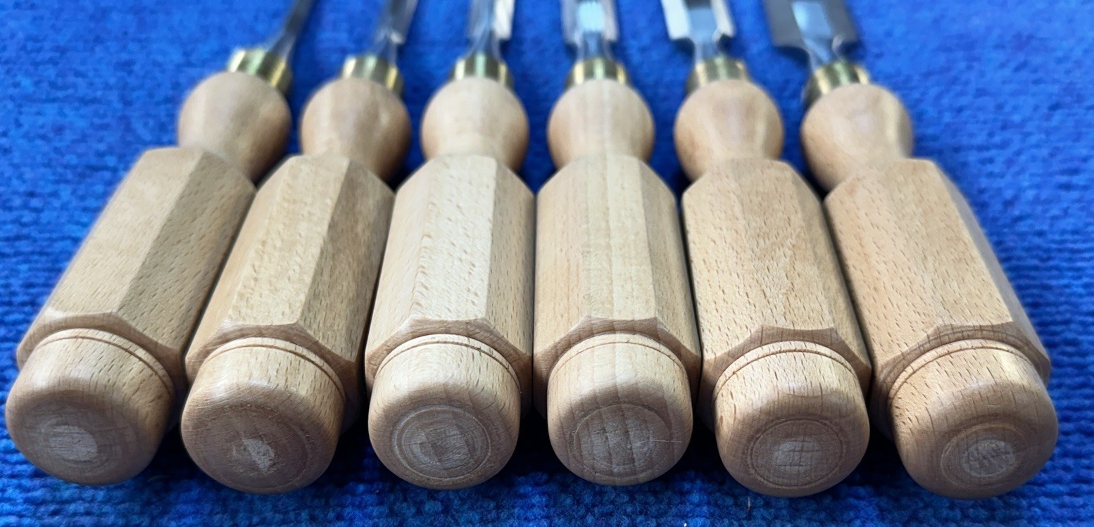 Ashley Isles Dovetail Chisel Set of 6 with Beech London Handles