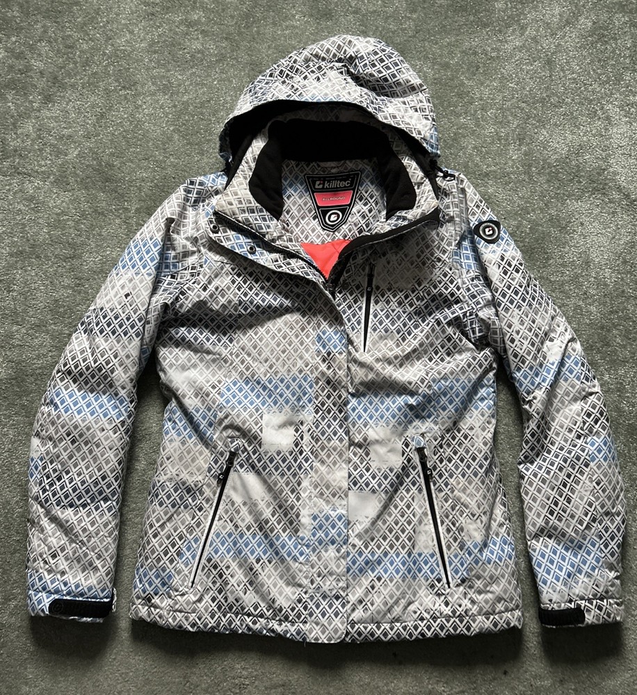 Killtec Allround Woman’s UK Size 10 Graphic Pattern Ski Winter Jacket with Logos