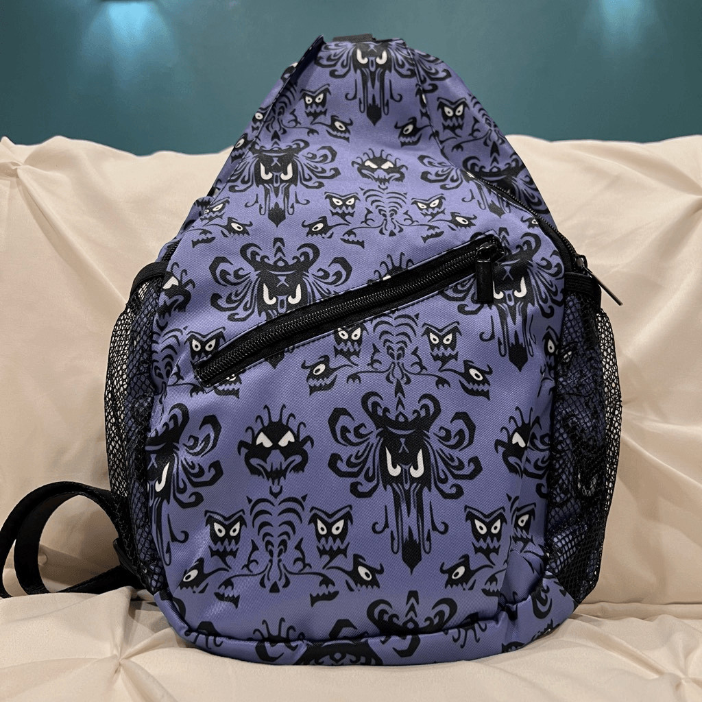 Haunted Mansion Wallpaper Chest Sling Bag Travel Shoulder Daypack Unisex NEW