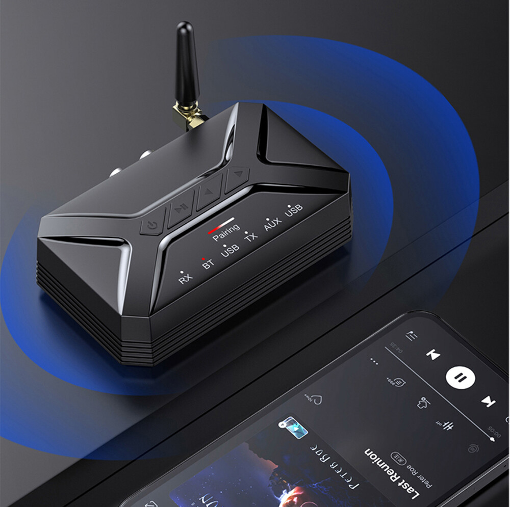 Long Range Bluetooth 5.0 Transmitter Receiver Audio Adapter for TV Home Stereos