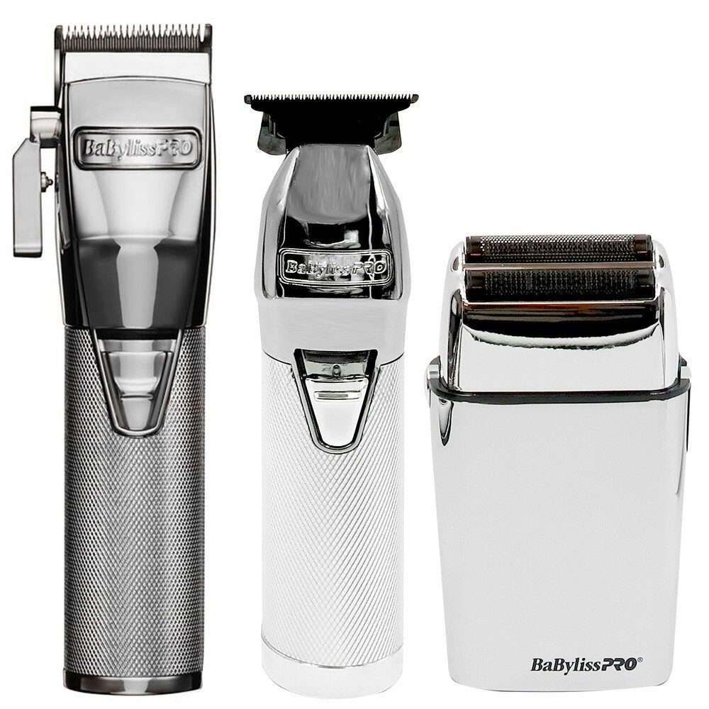 BaBylissPRO Clipper, Trimmer & Shaver Set Silver | FXDUOFS2TS + FX870S | NEW