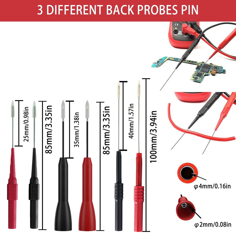 Young Dance 24 Pcs Multimeter Test Leads Set with Alligator Clips, Insulation...