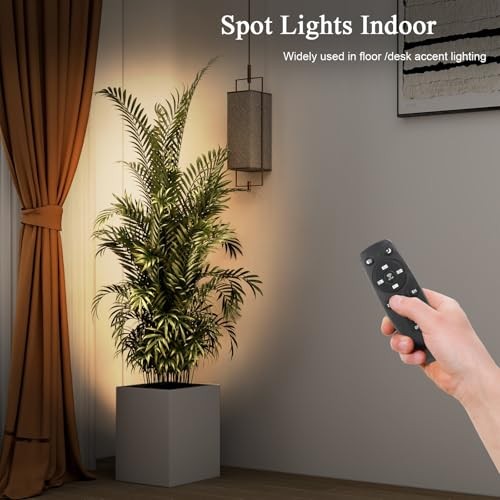 LED Spot Lights Indoor with Timer and Remote Stepless Adjustable Color