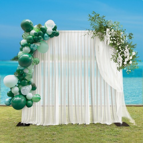 DOUBLE CROSS BAR ADJUSTABLE QUICK BACKDROP KIT 10 FT x 10 FT PIPE WITHOUT DRAPE