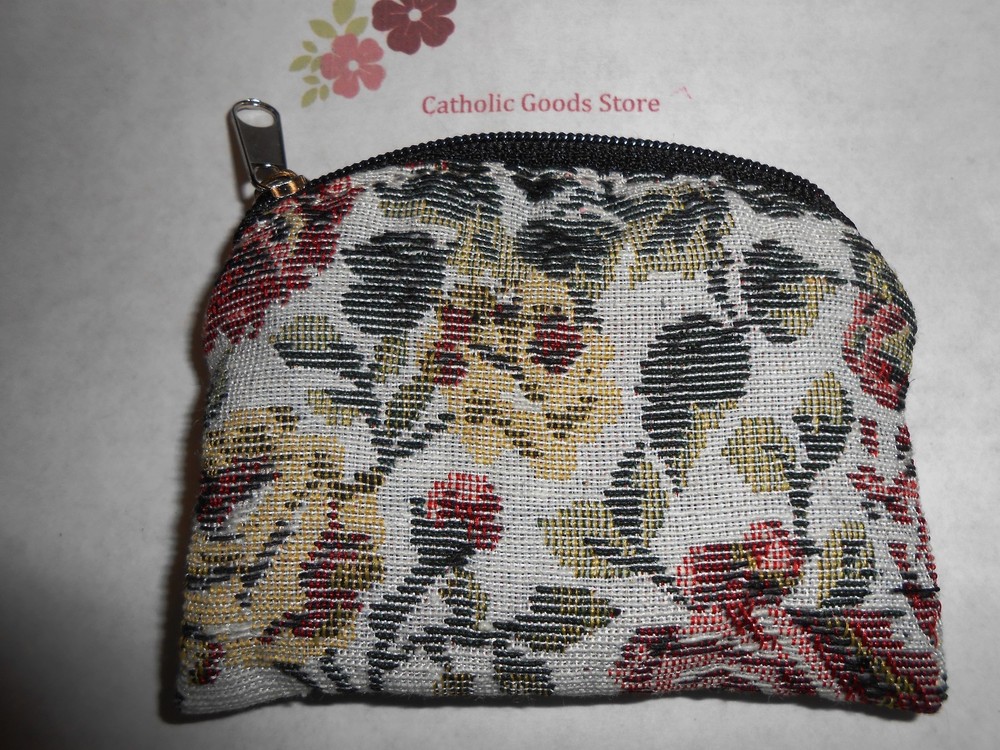 Brocade Zippered Rosary or Chaplet Case (lined)