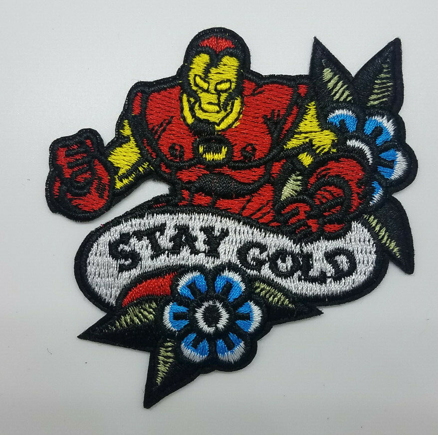 Iron man Stay Gold embroidered Patch 3  inches