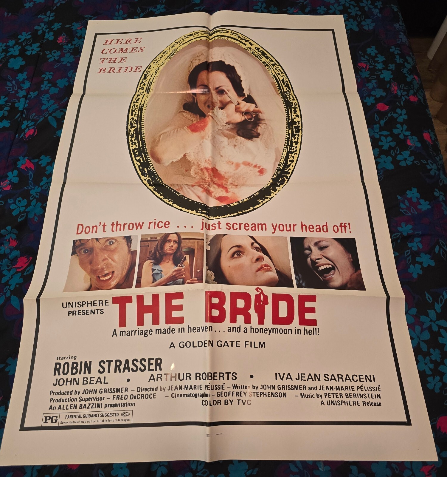 THE BRIDE (AKA - THE HOUSE THAT CRIED MURDER) - ORIGINAL FOLDED POSTER - 1973