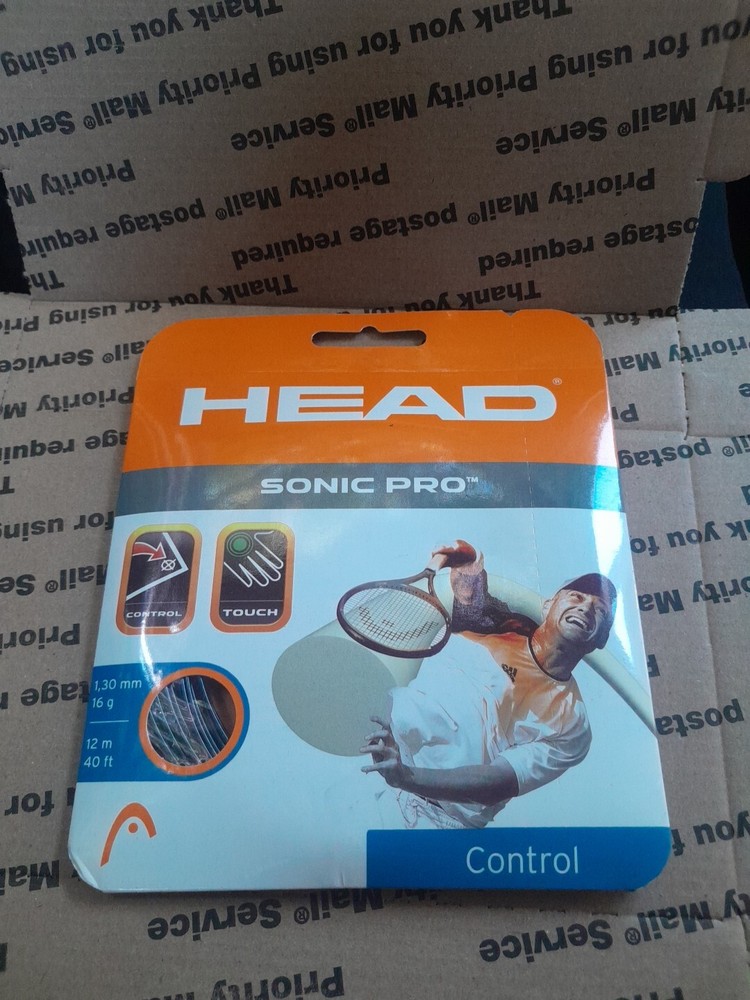 HEAD Sonic Pro Black 17g 40ft tennis string polyester racket racquet - Control