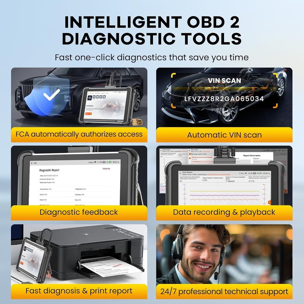 THINKSCAN 689 ECU Coding OBD2 Scanner Car System Diagnostic Tool CANFD DOIP FCA