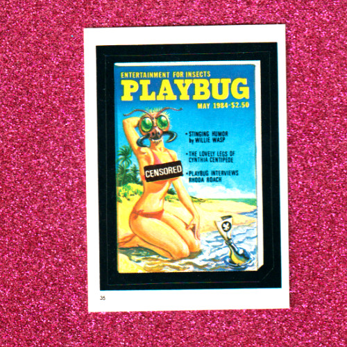 1982 Wacky Packages Album Sticker "PLAYBUG" #35