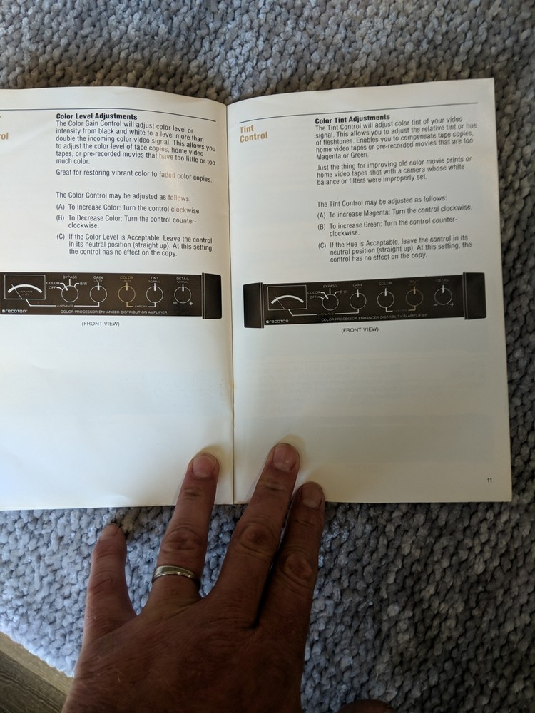 Recoton V615 Color Processor Enhancer Instruction Manual