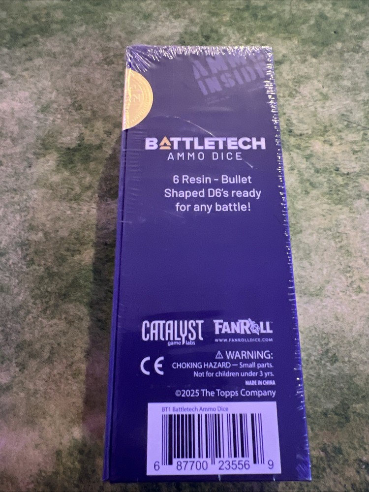 Battletech Ammo Dice. Bullet Shaped Dice. GenCon 2025