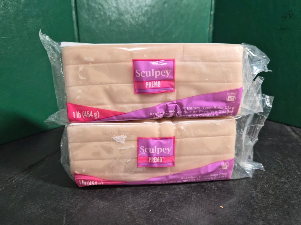 Sculpey Premo Polymer Clay 1lb-White Translucent x2