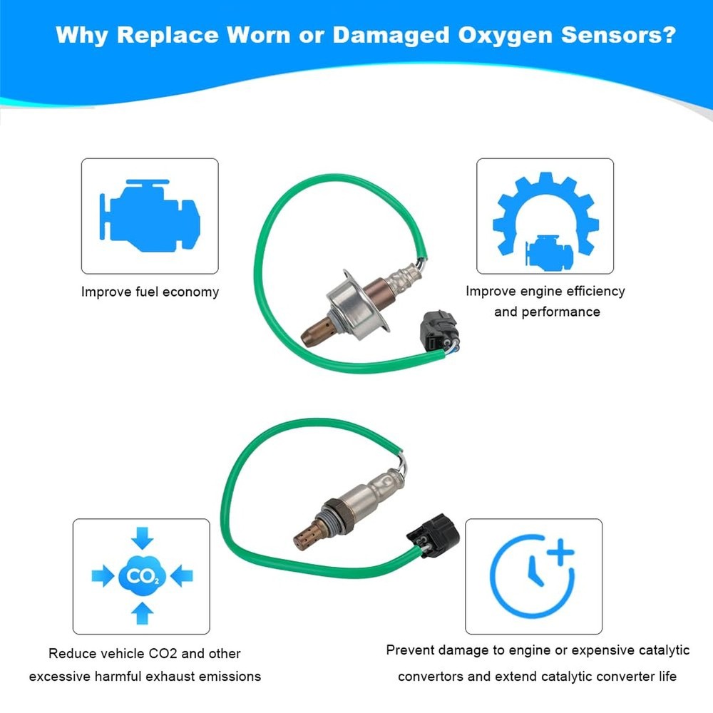 JDMON 2PCS O2 Oxygen Sensor Upstream & Downstream Replacement for Acura TSX 2...