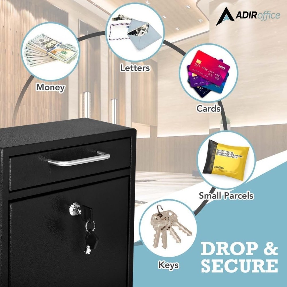 Wall Mount Mailbox Mailbox W/ Lock & Keys- Durable Wall Mounted Locking Mailbox