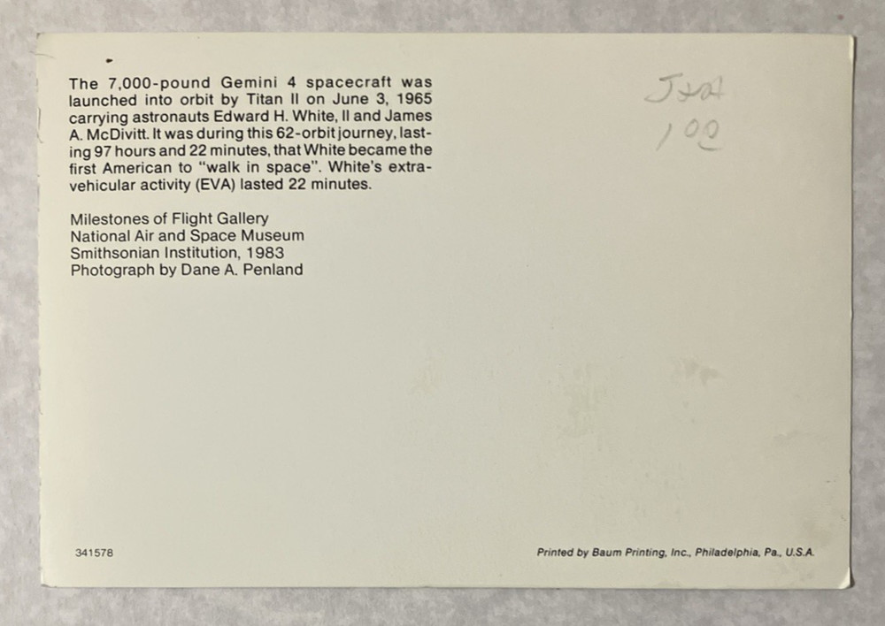 Vintage NASA Gemini Space Postcards Lot (6)