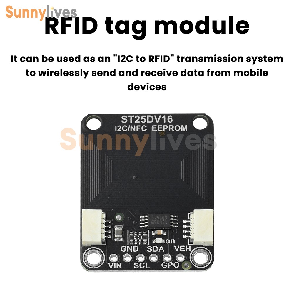 ST25DV16K I2C RFID Dynamic Tag Module RF Module Compatible with STEMMA QT/Qwiic